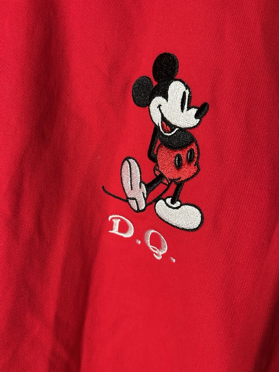 Disneyland Mickey Mouse Red Varsity Jacket Snap Front US 3XL