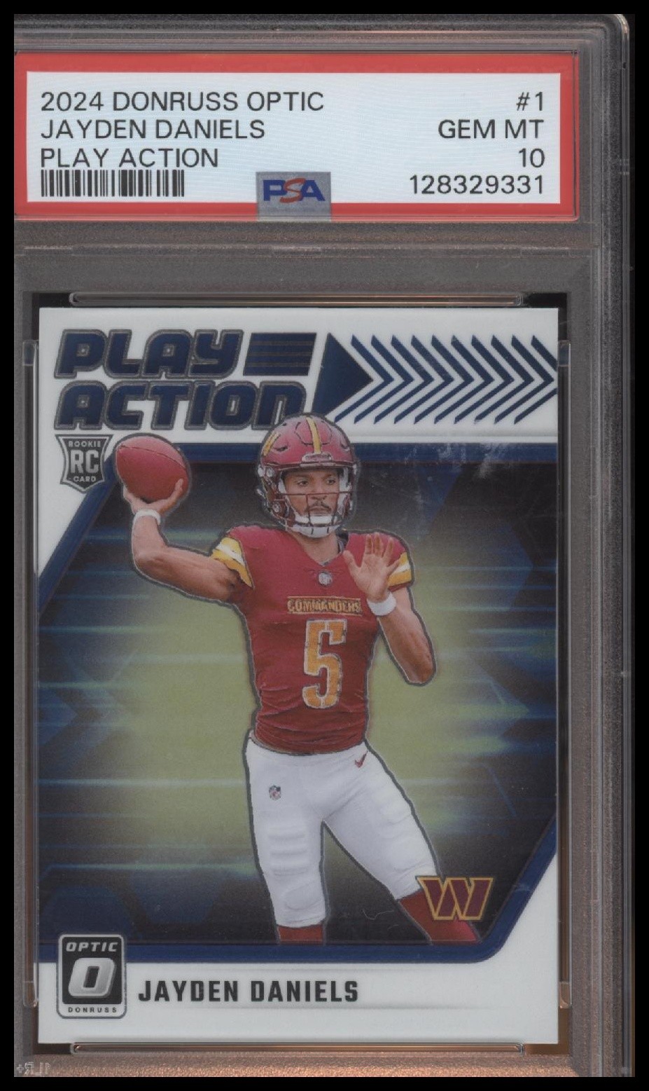 2024 Donruss Optic #1 Jayden Daniels Play Action PSA 10