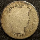 1897 Barber Dime - Most of the Major Details are Well Outlined