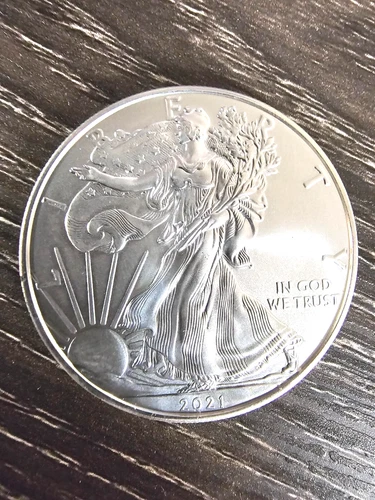American Eagle BU 1 oz Silver Dollar 2021 ASE - Coin Type I $1 US  UNC CSP $66