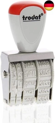 Trodat Rechteckig 1010 Classic Datumsstempel Deutsch, Monat abgekürzt,