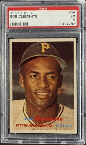 1957 Topps #76 Bob Roberto Clemente PSA 5 EX CENTERED