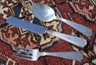 Gorham RARE ETRUSCAN 1913 Sterling CHILD SET "DICK" mono VERY NICE 3 piece set