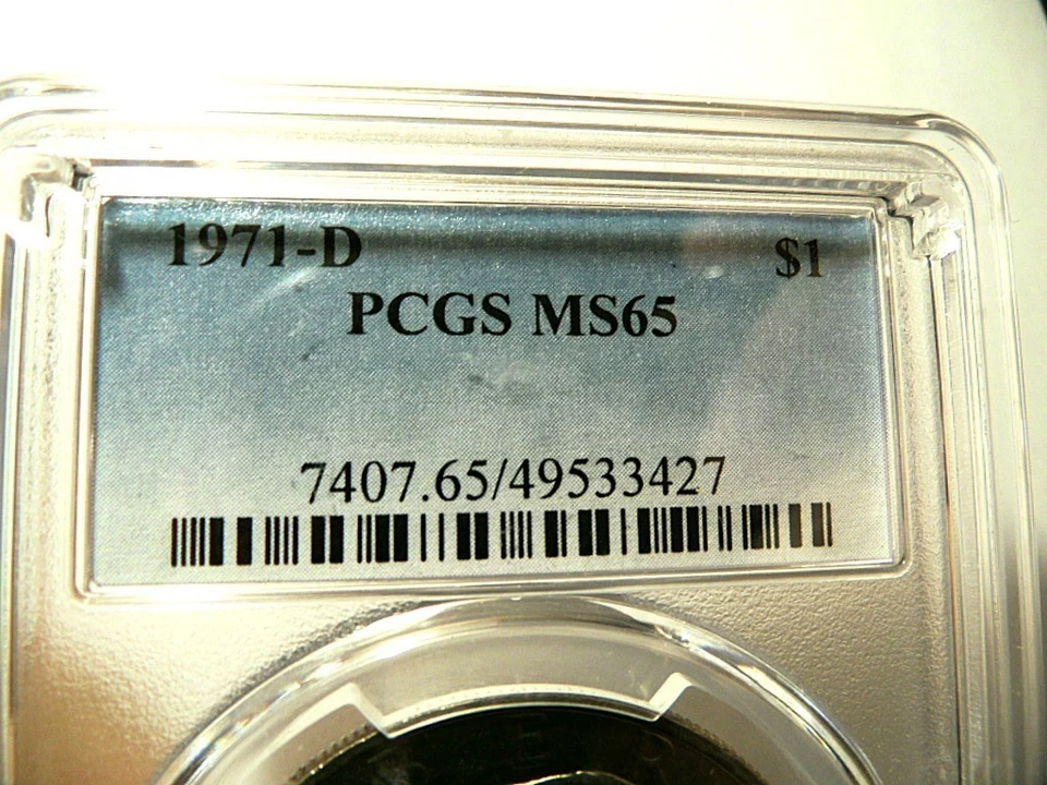 1971-D Eisenhower Dollar  Friendly Eagle PCGS MS65 . RDV-006 - Image 3 of 4