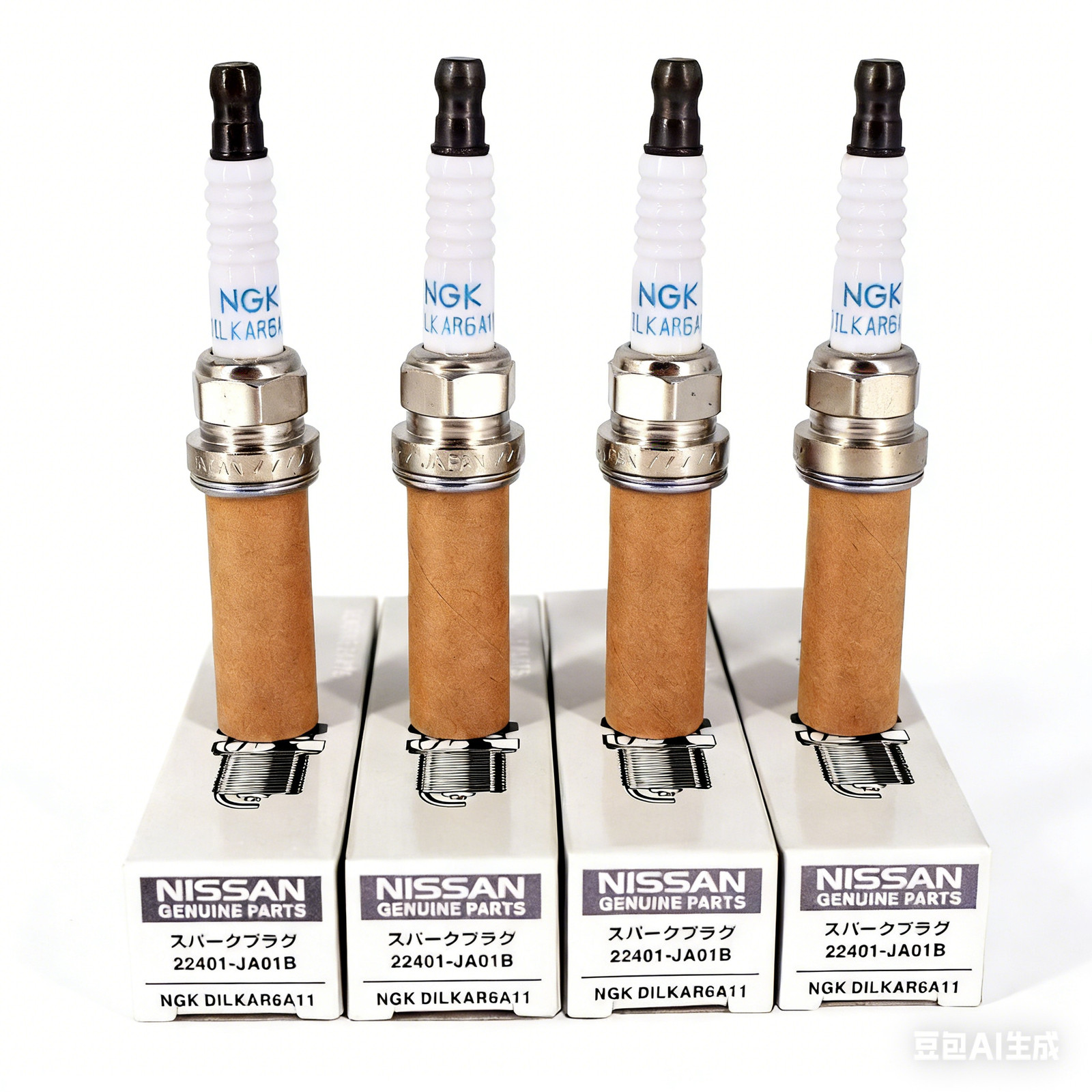 4PCS Iridium Spark Plug 22401-JA01B DILKAR6A-11 for Nissan Altima Rogue Sentra