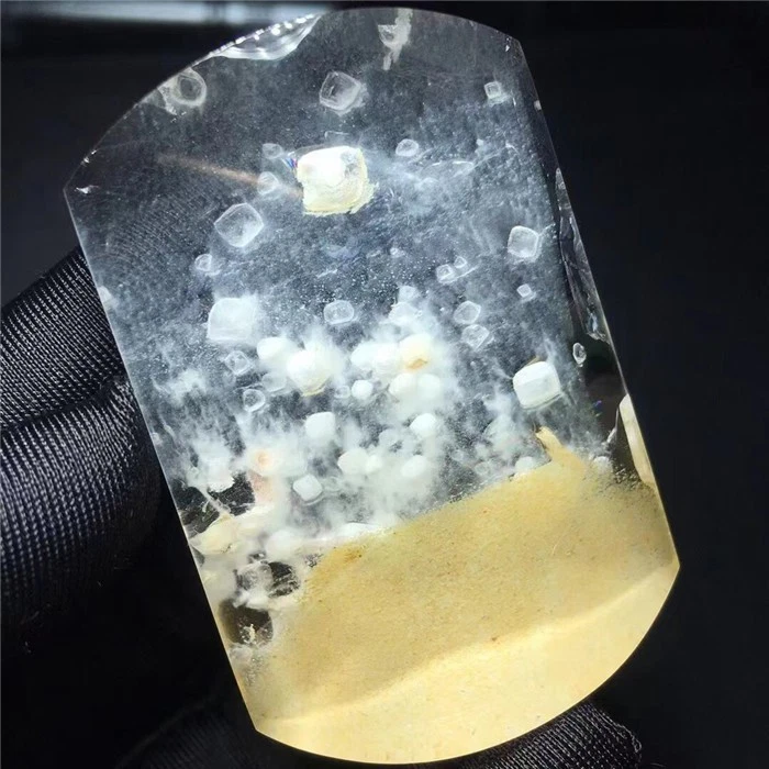 5.5cm "Starry Sky over a Misty Meadow" Natural Clear Quartz Cabochon -1 - Image 3 of 4