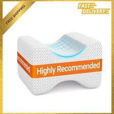 Memory Foam Knee and Leg Pillow for Side Sleepers Large White Supportive