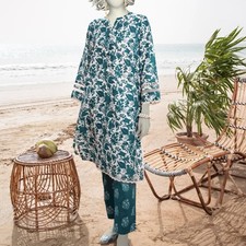 J. Junaid Jamshed Lawn Blue Floral Printed 2 Pc Suit Unstitched Khaadi Sapphire