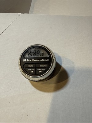 KitchenAid Digital Kitchen Timer Easy to Read Cooks Series Black & Chrome Works!