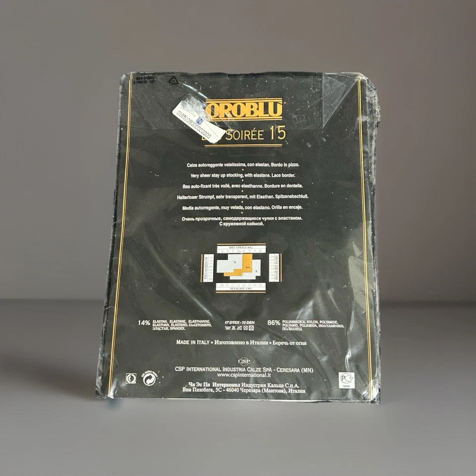 Oroblu Bas Soiree 15 кружевной верх бедра высоты чулки чистый черный размер большой - Изображение 2 из 3
