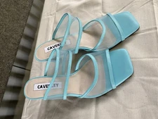 Leather BRAND NEW Caverley brand size 38 womens Shoes Mule Blue RRP $219.95