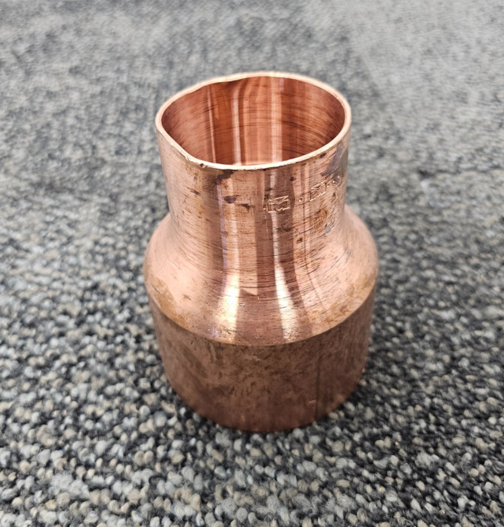 (QTY 5) Mueller Copper Reducing Coupling 2-1/4" Inner Dia., 4-1/4" Height