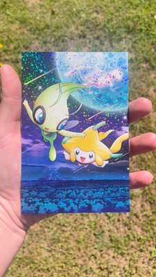 MEW/CELEBI/JIRACHI 2005 POKEPARK JPN POSTCARD STARRY SKY TRIP
