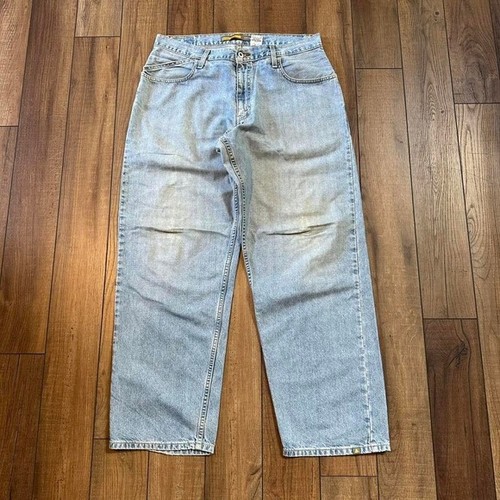 Vintage Levi's silvertab baggy fit light wash blue jeans size 34 x 32