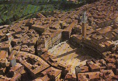 Siena, ''Il Campo'', Veduta aerea ngl F0795