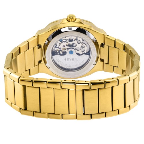GV2 by Gevril Men's 18115 Potente Skeletal Swiss Automatic Gold Bracelet Watch - 第 4/4 張圖片