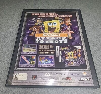 Nicktoons Attack Of The Toybots Video Game Print Ad 2007 Framed 8.5x11 