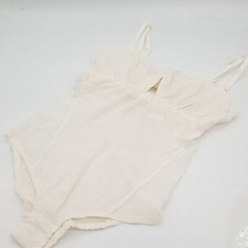 Free People Bodysuit Womens Small We Are HAH Under the Wire Eggshell White S