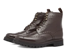 Grenson Fred Vibram Commando Sole Boots Brown Leather UK Men’s Size 6 / US 7 NEW