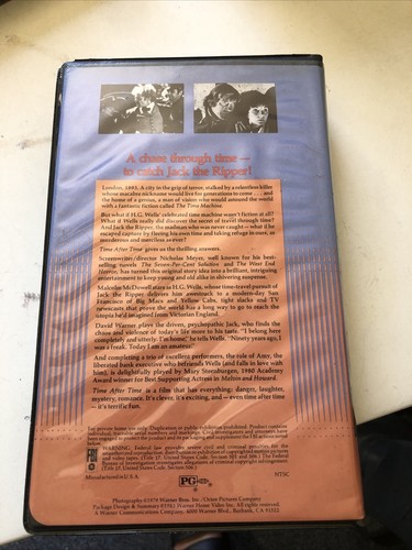Time After Time (1979) Beta Tape Not VHS Movie Adventure Sci-Fi Malcolm McDowell - Picture 2 of 3