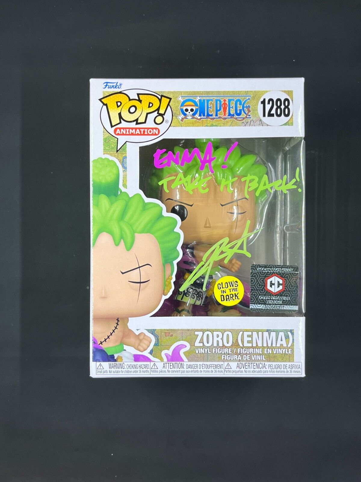 Funko Pop! - One Piece: Zoro Enma #1288 SIGNED by Christopher Sabat (PSA  Certified) (Yellow Signature)