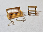 Small Town Treasures Porch Swing & Bench Doll House Furniture Miniature