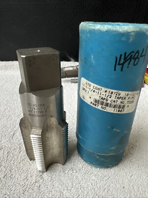 GTD #10729 Greenfield 1 1/4-11 1/2 NPT Straight Taper Pipe Tap 4F Made In USA