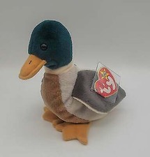 Ty Beanie Baby Jake The Mallard Drake Duck, 1997 1998  P.V.C. Pellets 14 Errors