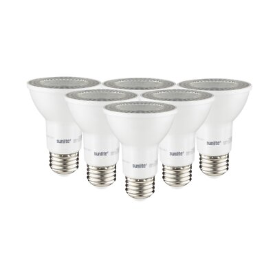 6PK PAR20 LED Reflector Light Bulb, 7W (50W), 4000K Cool White, Dimmable, E26