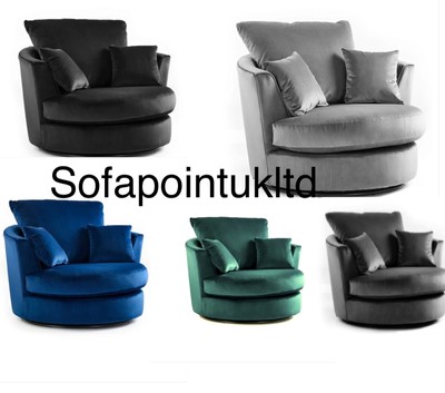 Blue Swivel Cuddle Blue Velvet Cuddle Chair Plush Velvet Sofa