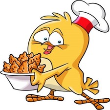 30 Custom Cartoon Chicken With Tenders Personalized Address Labels