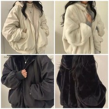 Damen Wende Parka warm Baumwolle Fellbesatz Kapuze Damen Jacke Wintermantel-