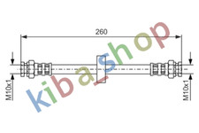 RIGHT OR LEFT BRAKE PIPE/HOSE FLEXIBLE REAR L/R LENGTH 240MMDIAMETER 10MM