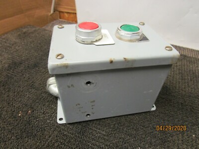 HOFFMAN E-2PBX 2 BUTTON CONTROL PANEL ENCLOSURE W/ 800T-A,800T-B SWITCHES