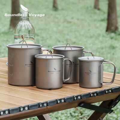 Boundless Voyage Titanium Mugs Outdoor Cup Camping Supplies