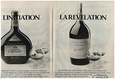 REKLAME WERBUNG 095 1977 MARQUIS DE CAUSSADE Armagnac (2p)