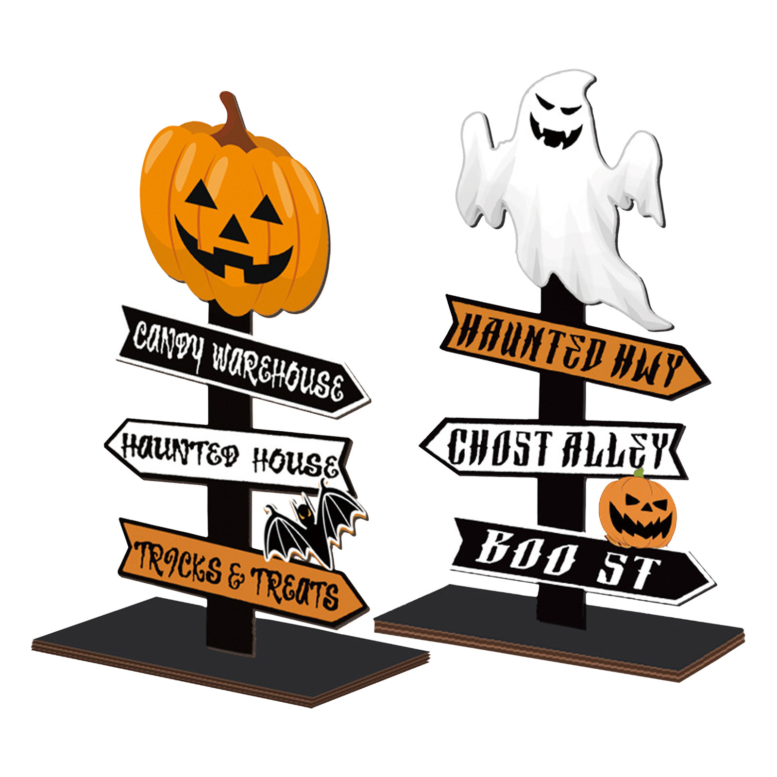 Halloween Table Topper Decorations Pumpkin Ghost Shape Desktop attractively