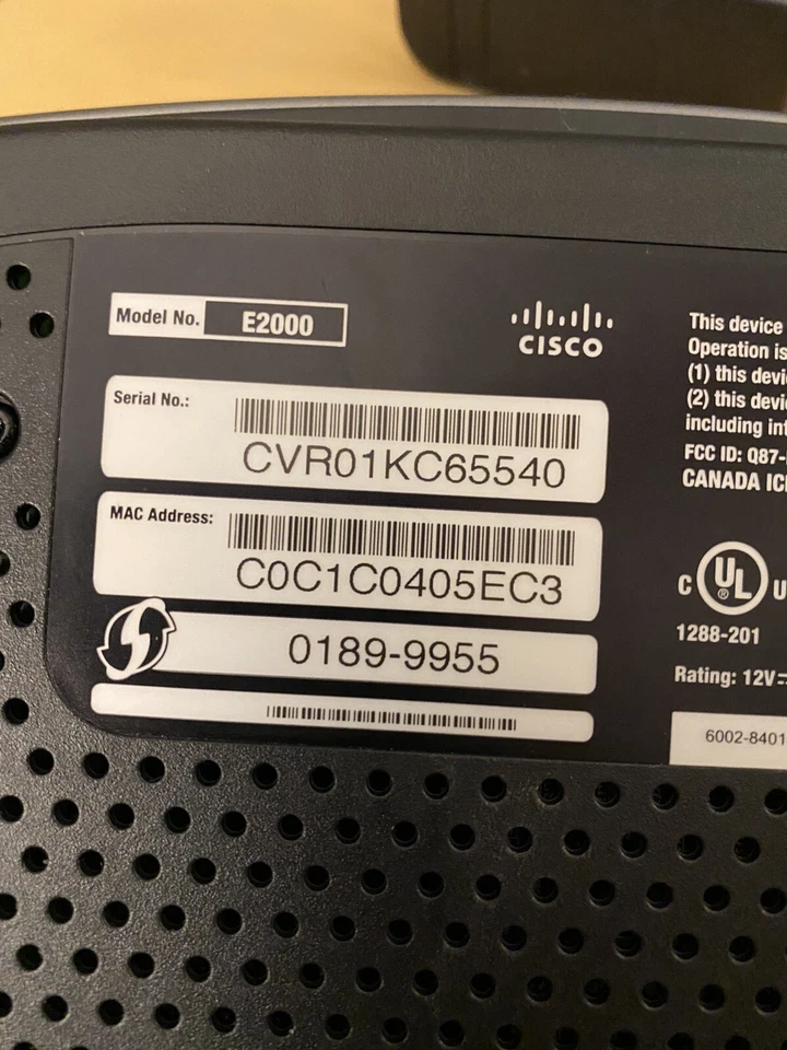 Cisco Linksys E2000, 4-Port Gigabit Wireless N Router - Image 2 of 2