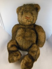 Gund Minky Teddy Bear Plush 16 inches faux mink pile fur Great classic bear