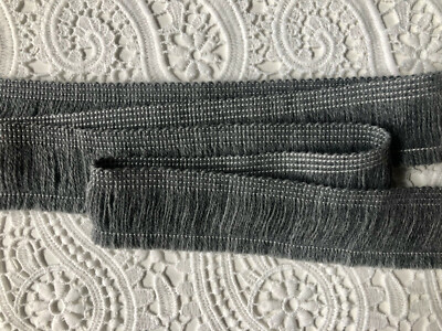 DUNKELGRAU Pinsel Fransen Quasten Textil Schnitt Kissen Borte Vorhänge 40 mm ...