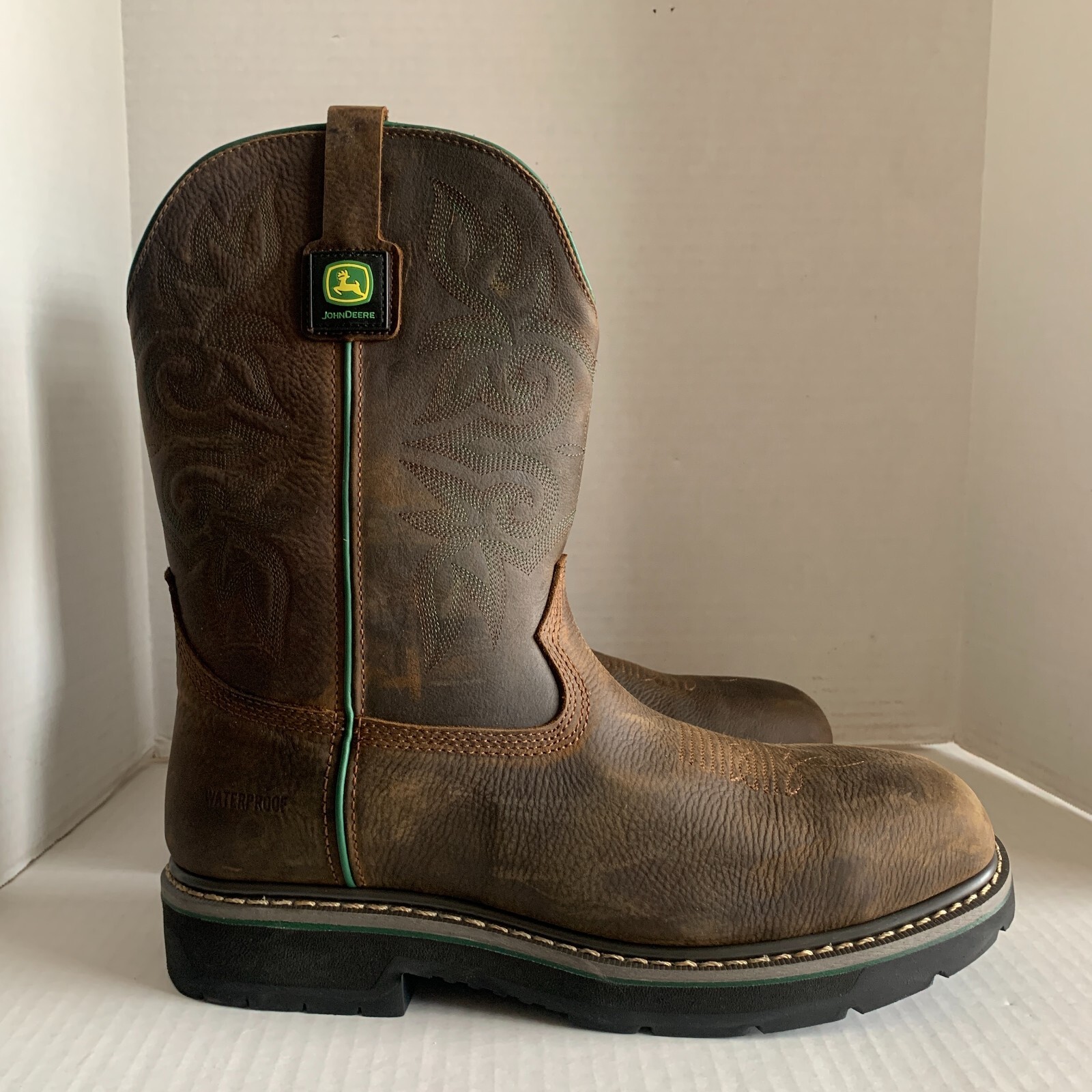 John Deere Sketchers Work Men's Size 10.5 Hard Composite Toe Non Metallic Boots