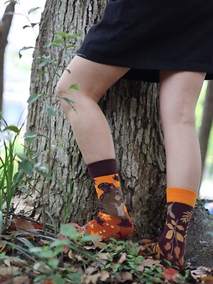 Cute Squirrel  Socks | Fashion Socks | Size fits ALL | Romantic Fall Colors