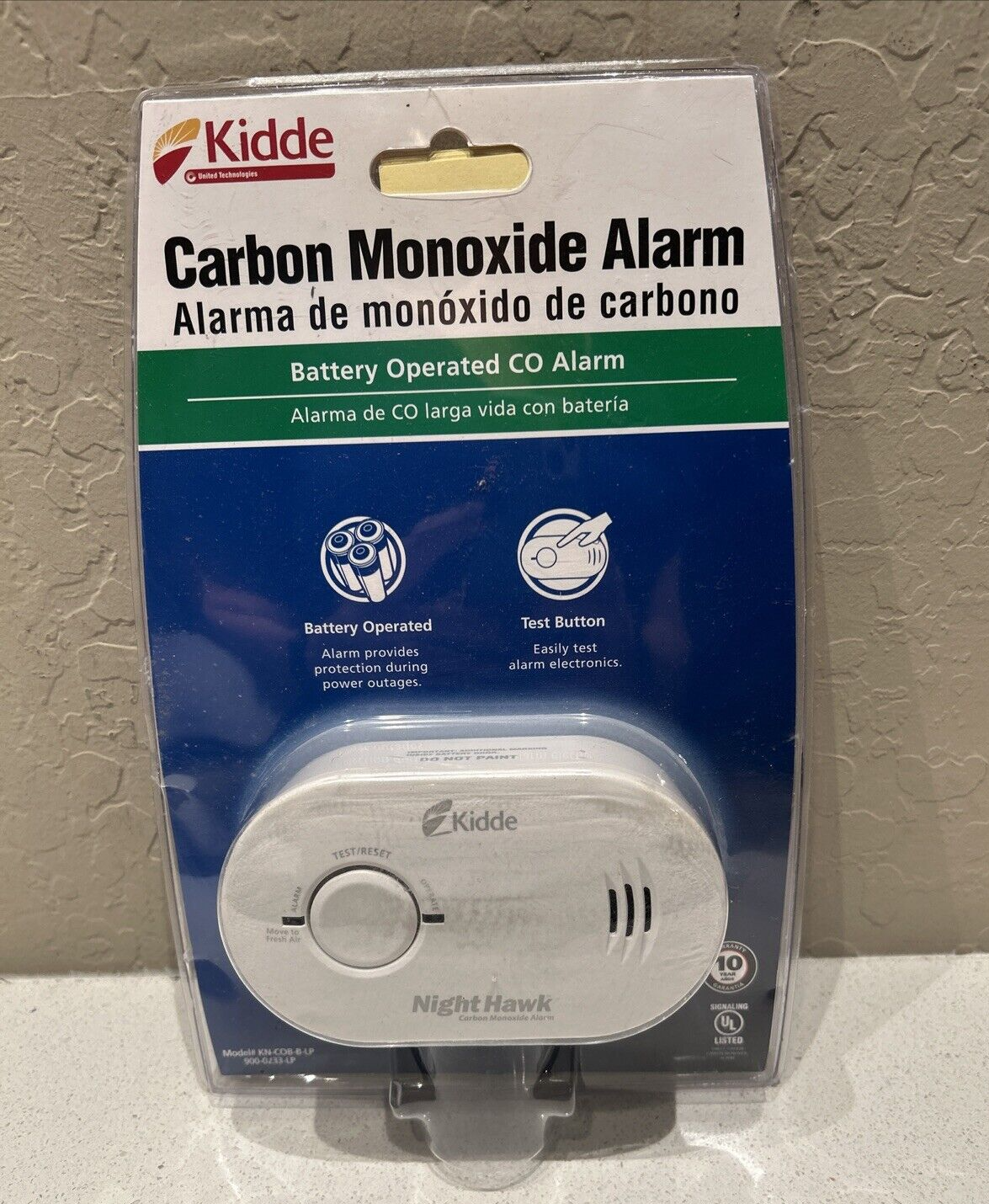 Kidde Battery-Operated Carbon Monoxide Alarm KN-COB-B-LP New in Box