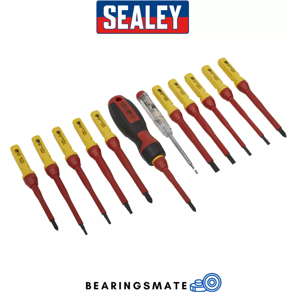 Sealey 13 Piece VDE 1000v PZ/PH/SL Screwdriver Interchangeable Blades Set,AK6128 - Image 3 of 4