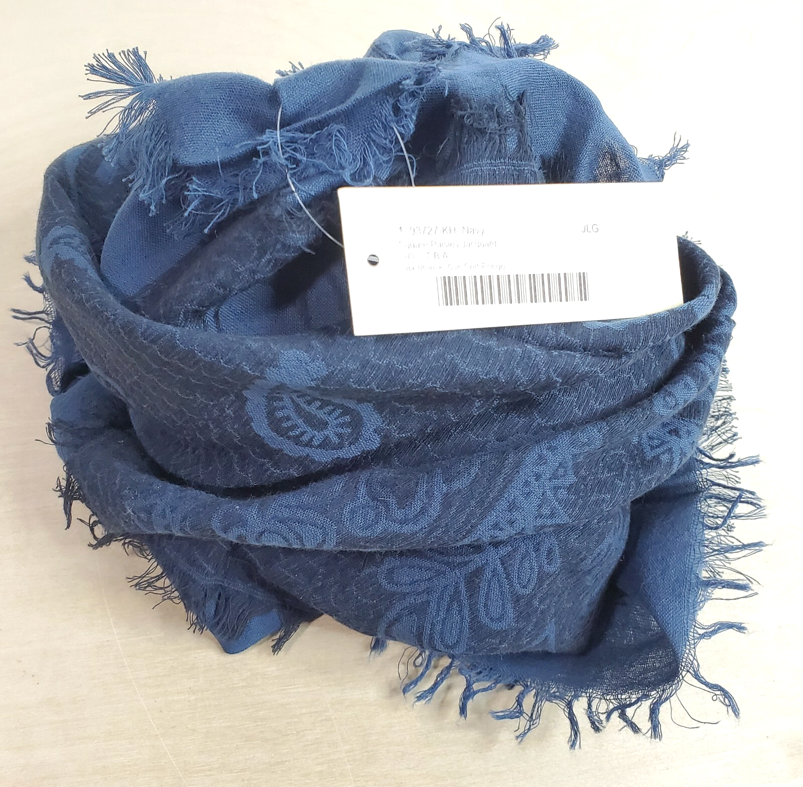 Blue Ruffled Sheer Scarf Shawl Neck Warmer Head Cover 32x72 Inch Lightweight Wrap-image