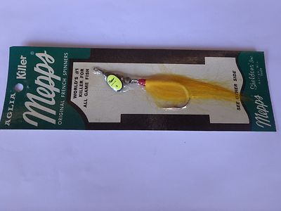 Vintage Mepps Aglia Killer OLD STOCK #0 Chartreuse Large Single Hook Old Stock!