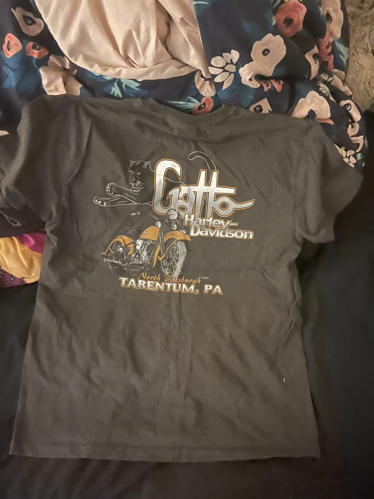 Harley Davidson Gatto, Tarentum, Pa T Shirt Size L Gem