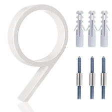 5" House Numbers Address Numbers for Outside Metal Floating Modern Door Numbe...