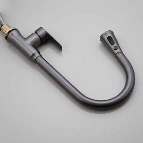 360°Swivel Single Handle Pull Out Spray Kitchen Sink Faucet Gun Metal Mixer Taps - Imagen 5 de 69