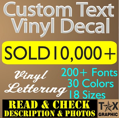 SPECIAL ORDER FOR CUSTOM Vinyl Lettering Decal    Window Text  Name Sign Sticker